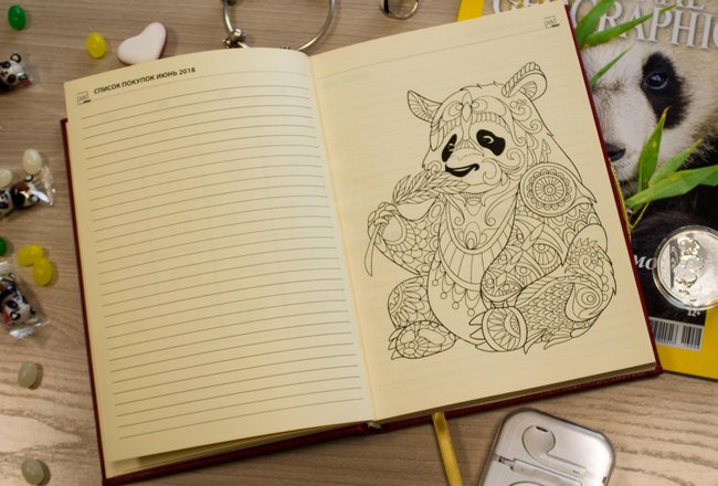 Датированный ежедневник с пандами