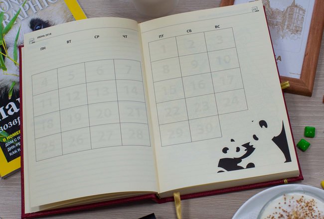 Ежедневник с пандами