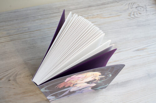 Книжный, гибкий, ламинированная обложка (индивидуальный макет страниц)